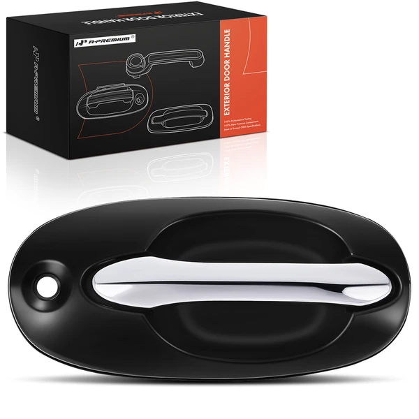 Front Passenger Chrome & Black Exterior Door Handle for Kia Sedona 2002-2005