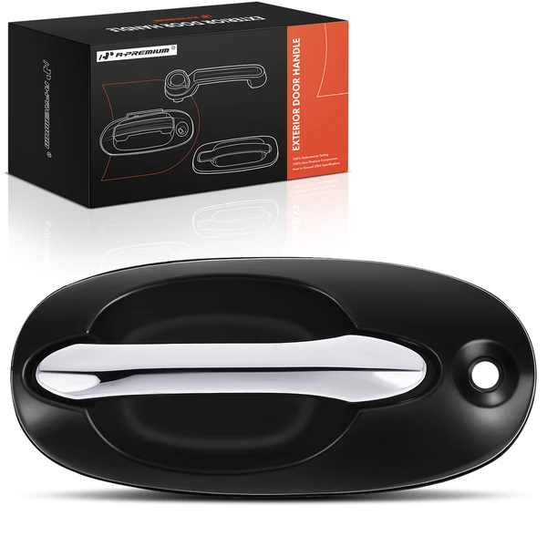 Front Driver Chrome & Black Exterior Door Handle for Kia Sedona 2002-2005