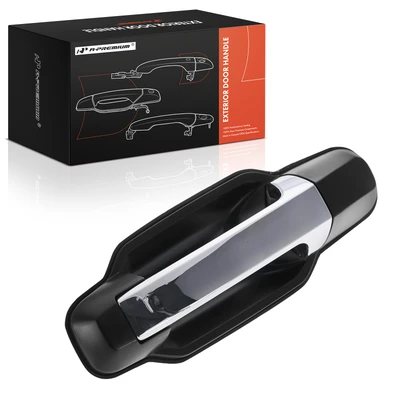 Rear Driver Black & Chrome Exterior Door Handle