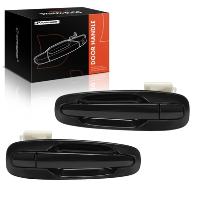 2 Pcs Rear Driver & Passenger Black Exterior Door Handle