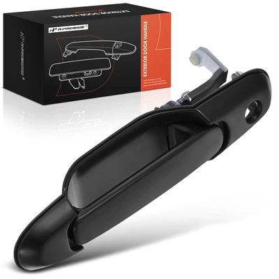 Front Driver Black Exterior Door Handle with Keyhole