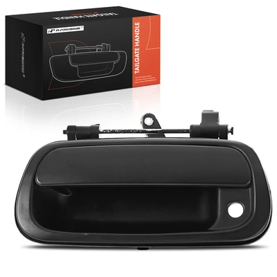 Rear Smooth Black Tailgate Handle with Keyhole