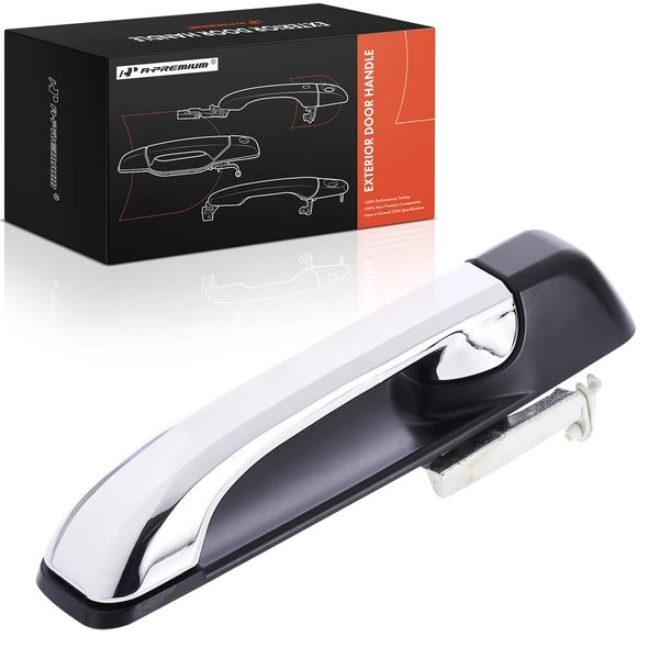 Black & Chrome Exterior Door Handle for 2010 Dodge Ram 2500