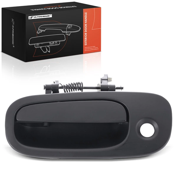 Front Driver Black Exterior Door Handle with Keyhole for Dodge Challenger Charger