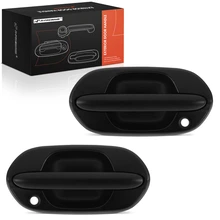 2 Pcs Front Textured Black Exterior Door Handle