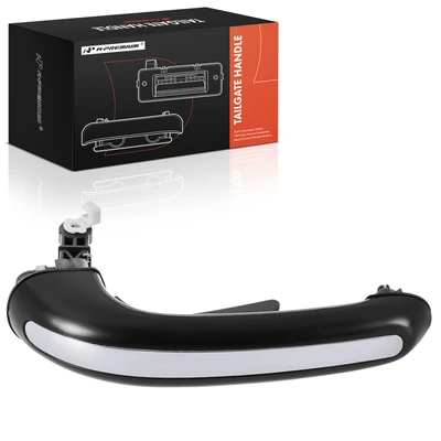 Tailgate Black & Chrome Liftgate Handle with Keyhole