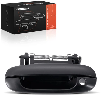 Front Driver Black Exterior Door Handle with Keyhole