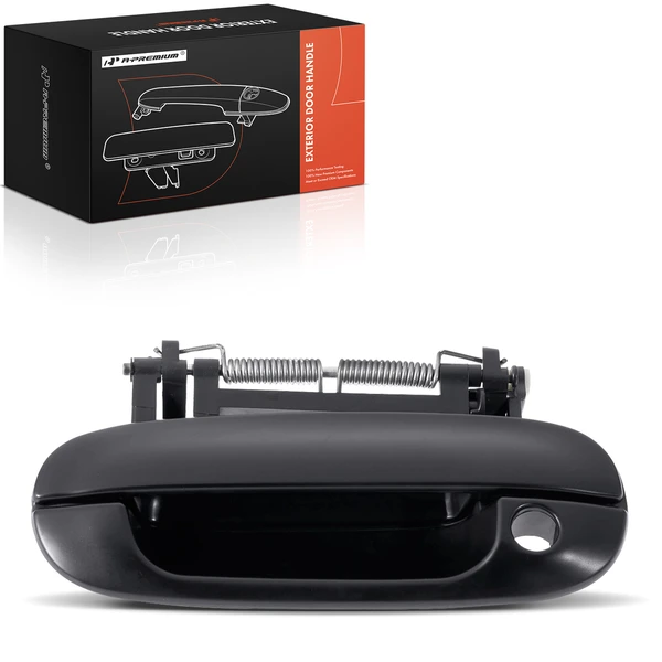 Front Driver Black Exterior Door Handle with Keyhole for 2006-2008 Cadillac DTS