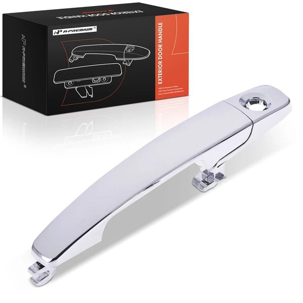 Front Driver or Passenger Chrome Exterior Door Handle with Keyhole for Ford Focus