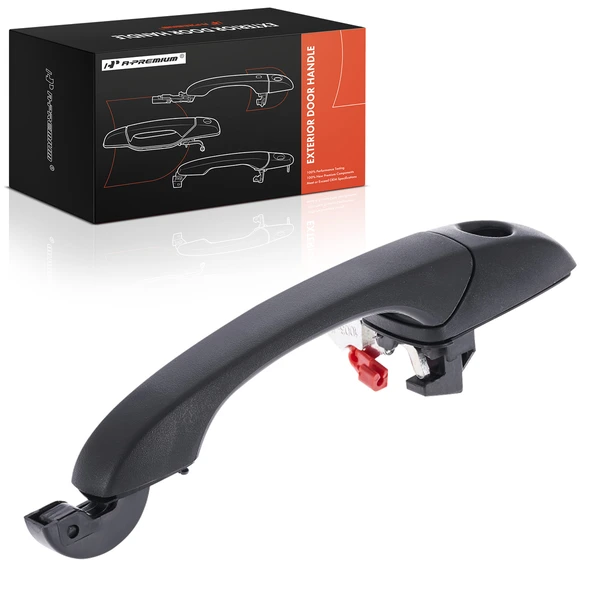 Front Driver Textured Black Exterior Door Handle with Keyhole for 2007-2012 Dodge Caliber