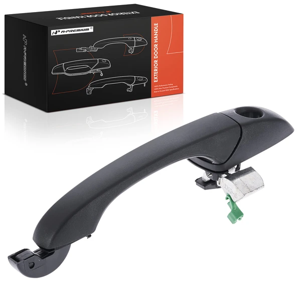 Front Passenger Textured Black Exterior Door Handle with Keyhole for 2007-2012 Dodge Caliber