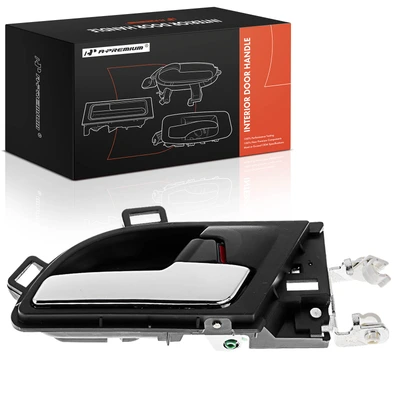Front Passenger or Rear Passenger Black & Chrome Interior Door Handle