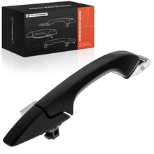 Front Passenger Black Exterior Door Handle without Keyhole