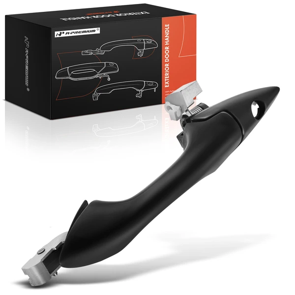 Front Driver Primed Black Exterior Door Handle with Keyhole for Honda Odyssey 05-10