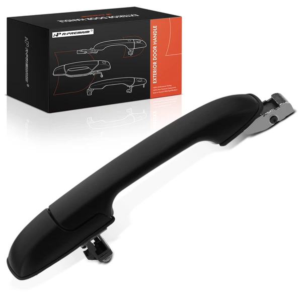 Rear Passenger Black Exterior Door Handle with keyhole for Honda Pilot 2003-2007