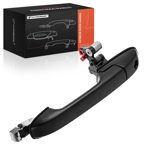 Front Driver Black Exterior Door Handle with keyhole for Honda Pilot 2003-2007