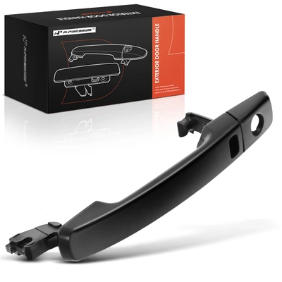 Front Driver Black Exterior Door Handle with Keyhole