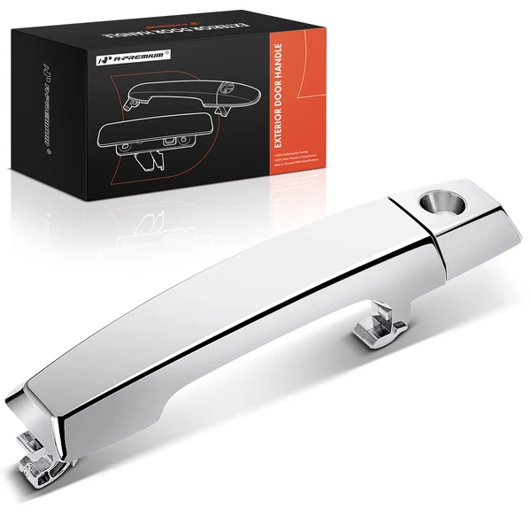 Front Driver Chrome Exterior Door Handle with Keyhole for 2004-2015 Nissan TITAN