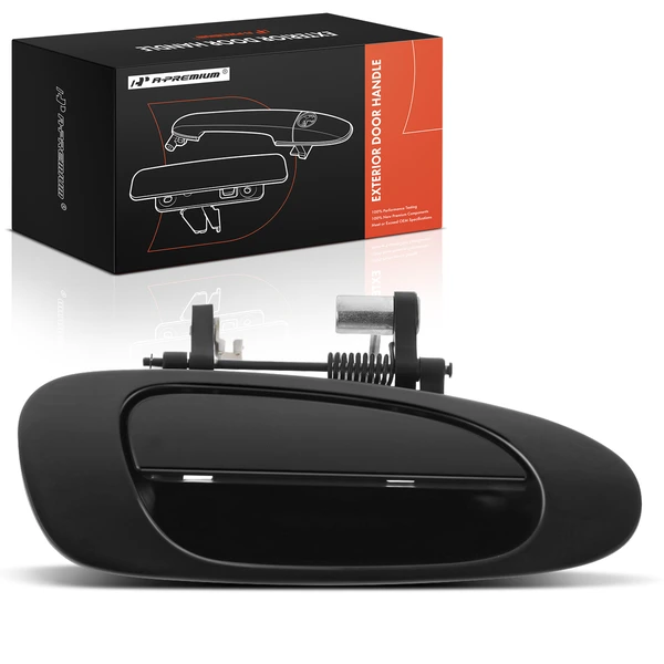 Front Passenger Black Exterior Door Handle without Keyhole for Honda Accord 03-07