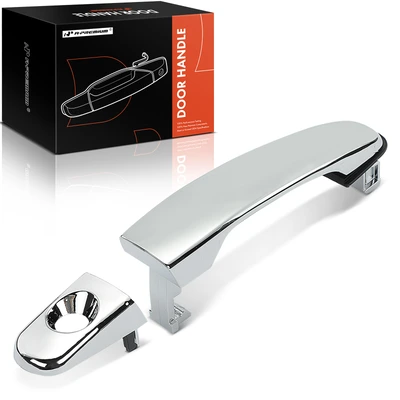 Front Driver Chrome Exterior Door Handle with Keyhole