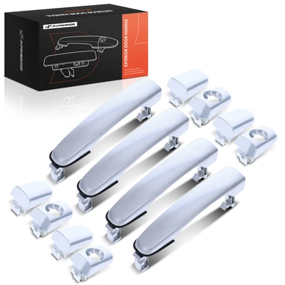 4 Pcs Front & Rear Exterior Door Handle with Keyhole
