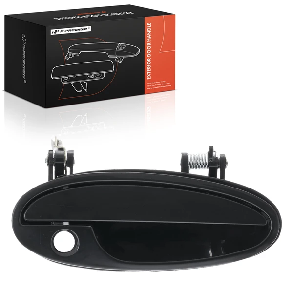 Front Passenger Black Exterior Door Handle for 2001 Oldsmobile Aurora