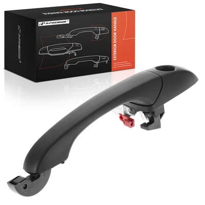 Front Driver Black Exterior Door Handle with Keyhole