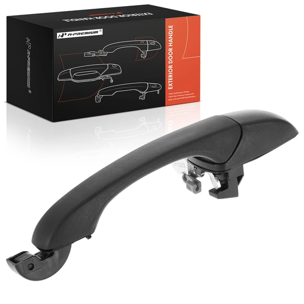 Rear Driver Textured Black Exterior Door Handle with Keyhole for 2007-2012 Dodge Caliber