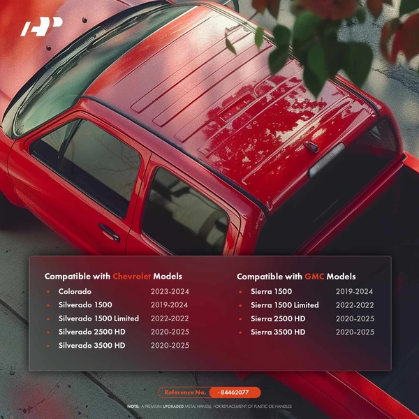 Upgraded Metal Exterior Door Handle & Cover with Keyhole for Chevy GMC