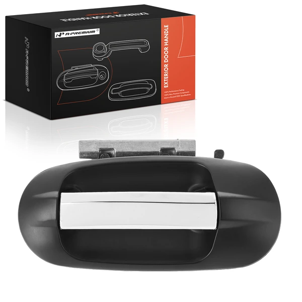 Rear Driver Black & Chrome Exterior Door Handle for 2003-2006 Lincoln Navigator