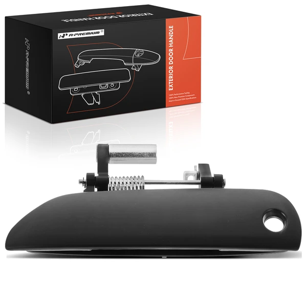 Front Driver Primed Black Exterior Door Handle with Keyhole for Honda Fit 09-13