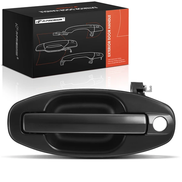 Front Driver Black Exterior Door Handle for 2001-2006 Hyundai Santa Fe