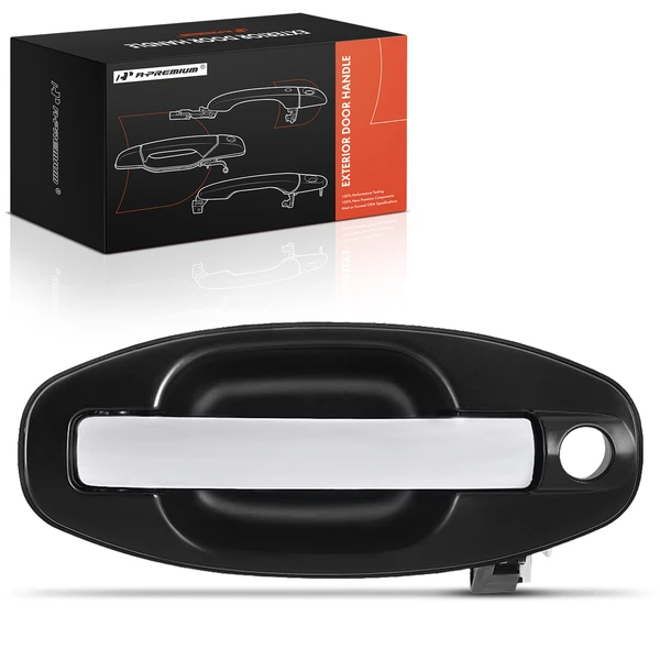 Front Passenger Chrome & Black Exterior Door Handle for Hyundai Santa Fe 01-06