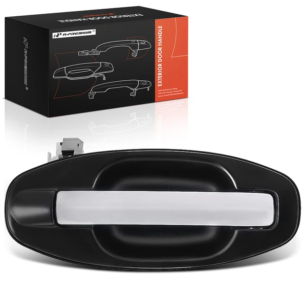 Rear Passenger Chrome & Black Exterior Door Handle for Hyundai Santa Fe 01-06