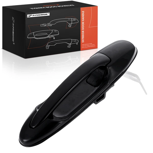 Rear Driver Smooth Black Exterior Door Handle for 2001-2007 Toyota Sequoia