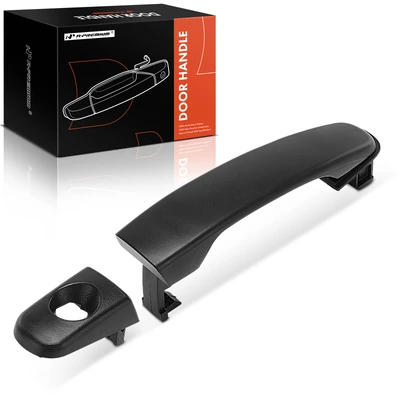 Front Driver Black Exterior Door Handle with Keyhole