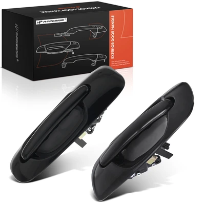 2 Pcs Rear Black Exterior Door Handle