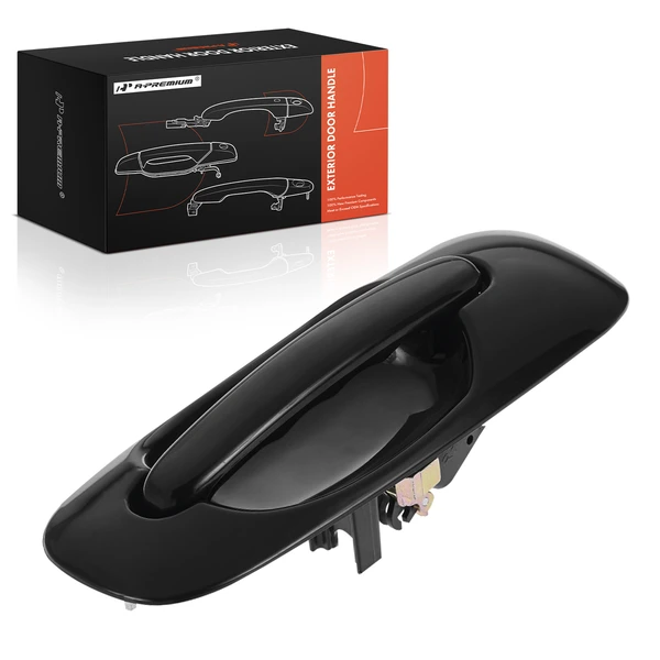 Rear Passenger Black Exterior Door Handle for 2001-2007 Chrysler Town & Country