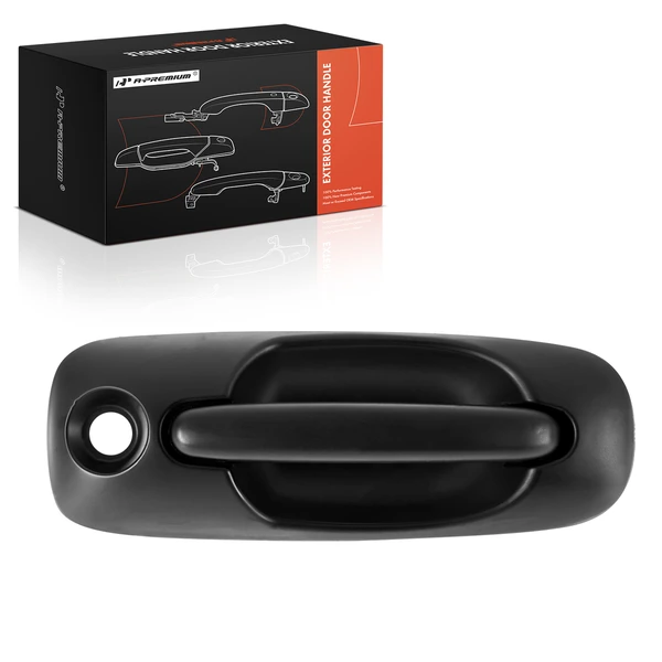 Front Passenger Black Exterior Door Handle with Keyhole for 2001-2007 Chrysler Town & Country