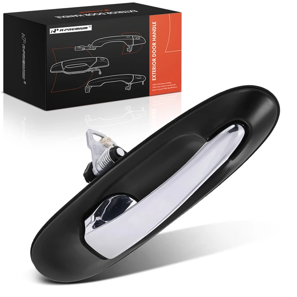 Front Passenger Chrome & Black Primed Outside Handle for Lincoln Town Car 2003