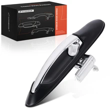 Rear Passenger Black & Chrome Exterior Door Handle for 2004-2011 Lincoln Town Car