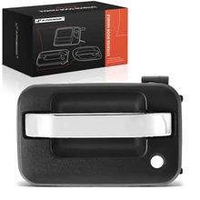 Front Driver Black & Chrome Exterior Door Handle with Keyhole for 2004-2014 Ford F-150