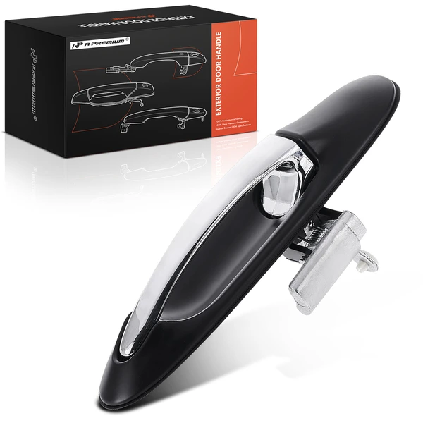 Front Passenger Black and Chrome Exterior Door Handle for Lincoln Town Car 04-11