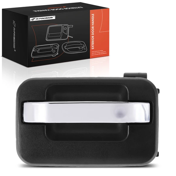 Rear Driver Black & Chrome Exterior Door Handle for 2006-2008 Lincoln Mark LT