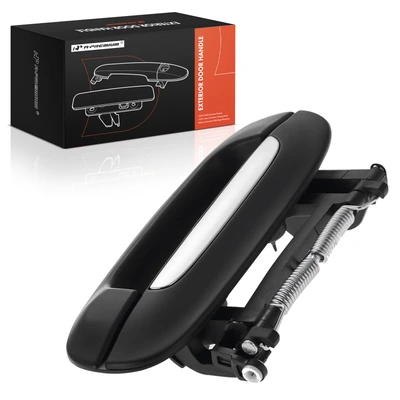 Rear Driver Black & Chrome Exterior Door Handle