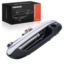 Front Driver Chrome & Smooth Black Exterior Door Handle for Chevrolet GMC Buick