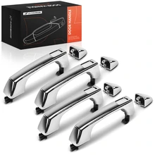 4 Pcs Front & Rear Exterior Door Handle with Cap for 2009-2010 Hummer H3T