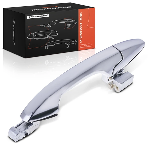 Front Passenger or Rear Passenger Chrome Exterior Door Handle without Keyhole for Honda Crosstour 12-15