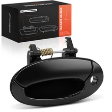 Front Driver Smooth Black Exterior Door Handle with Keyhole for 1996-1998 Hyundai Elantra