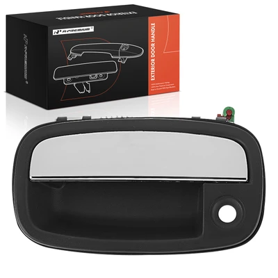 Front Driver Chrome & Black Texture Exterior Door Handle